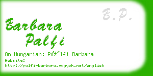 barbara palfi business card